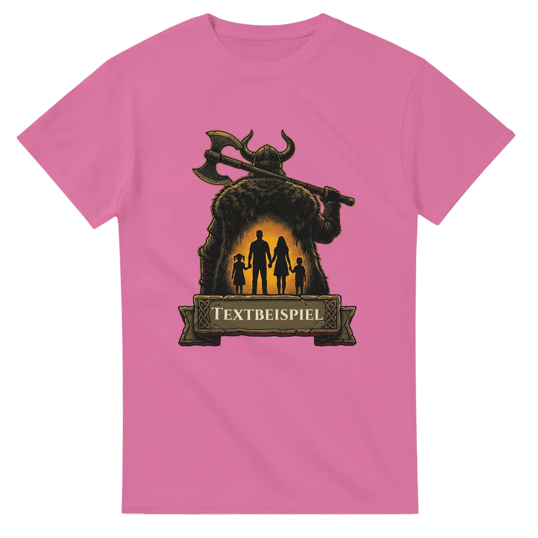 Personalisierbares Wikinger T-Shirt – Beschützer der Familie – 100% Baumwolle Herren Shirt - Made By Request Store