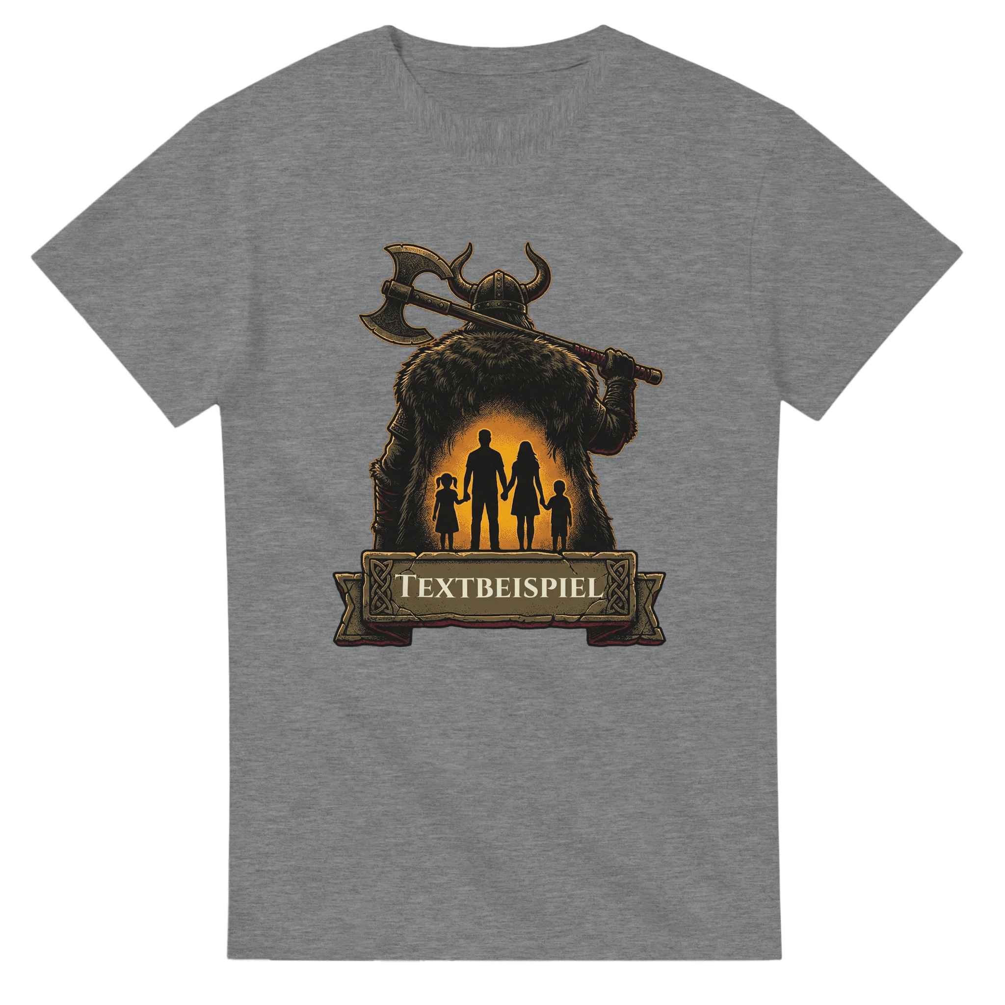 Personalisierbares Wikinger T-Shirt – Beschützer der Familie – 100% Baumwolle Herren Shirt - Made By Request Store