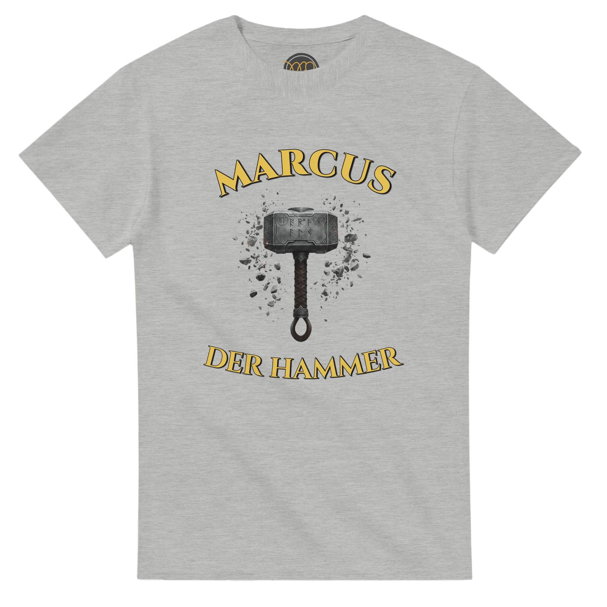 Personalisierbares Wikinger T-Shirt – Thors Hammer (Mjölnir) mit Wunschtext - Made By Request Store