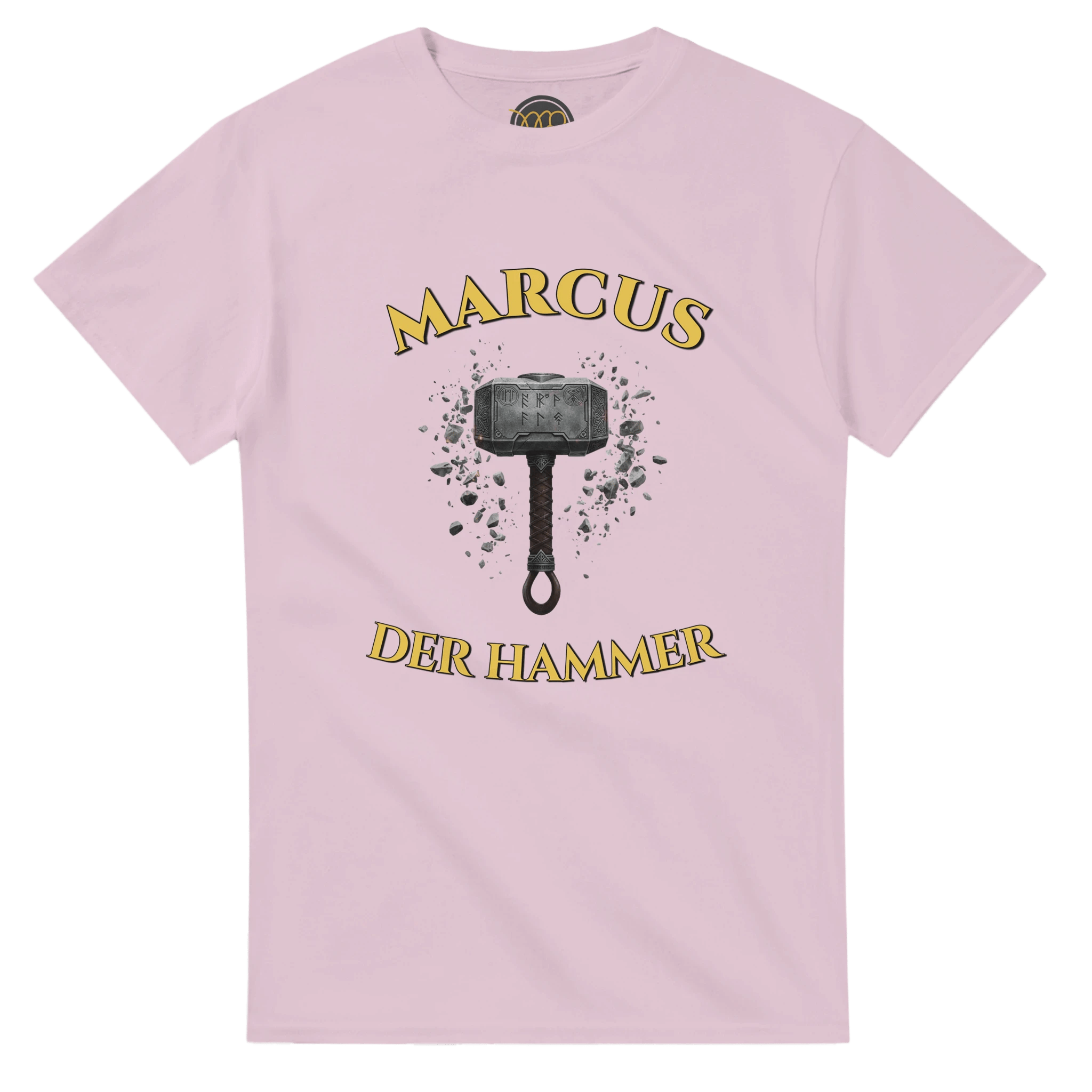 Personalisierbares Wikinger T-Shirt – Thors Hammer (Mjölnir) mit Wunschtext - Made By Request Store