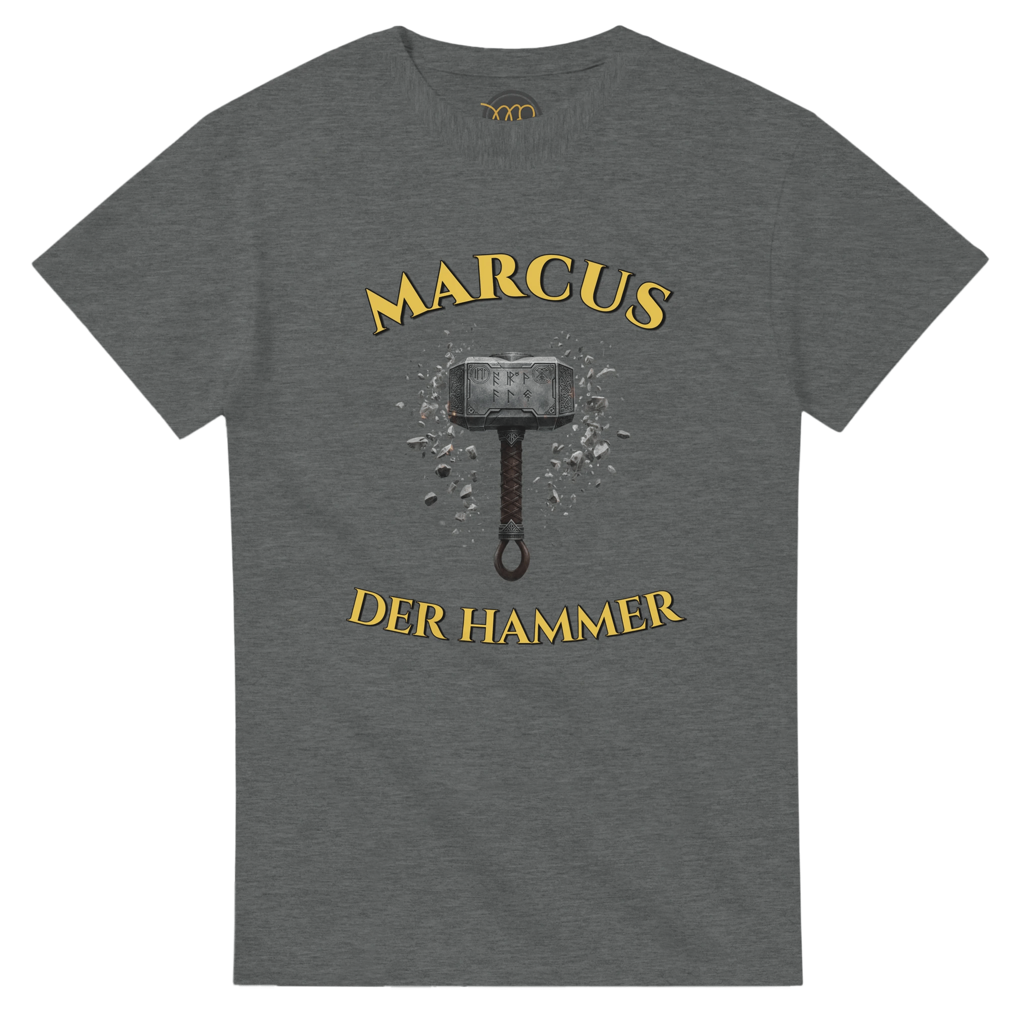 Personalisierbares Wikinger T-Shirt – Thors Hammer (Mjölnir) mit Wunschtext - Made By Request Store