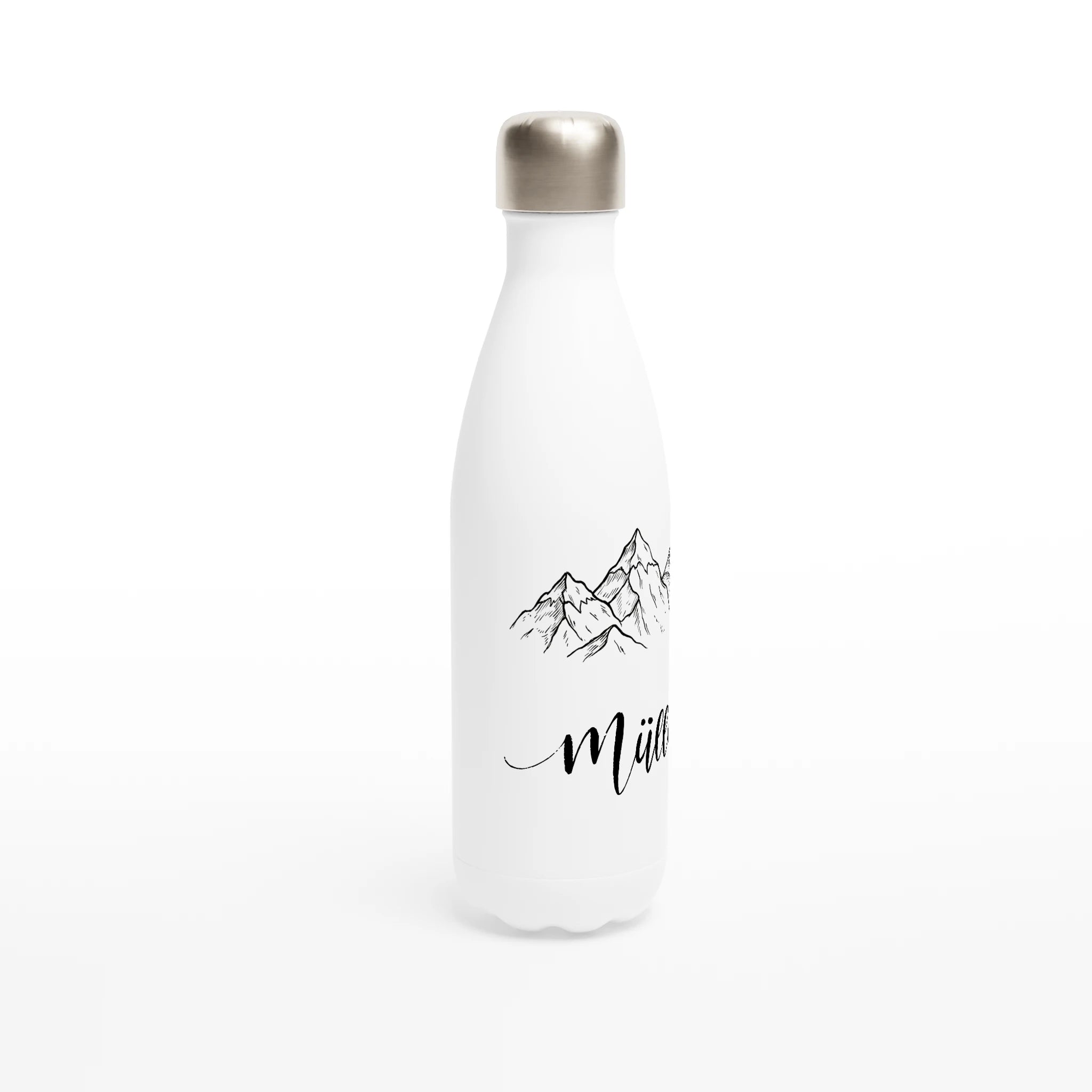 Personalisierte Thermoflasche mit Namen & Bergmotiv - 500ml Edelstahl Wasserflasche - Made By Request Store