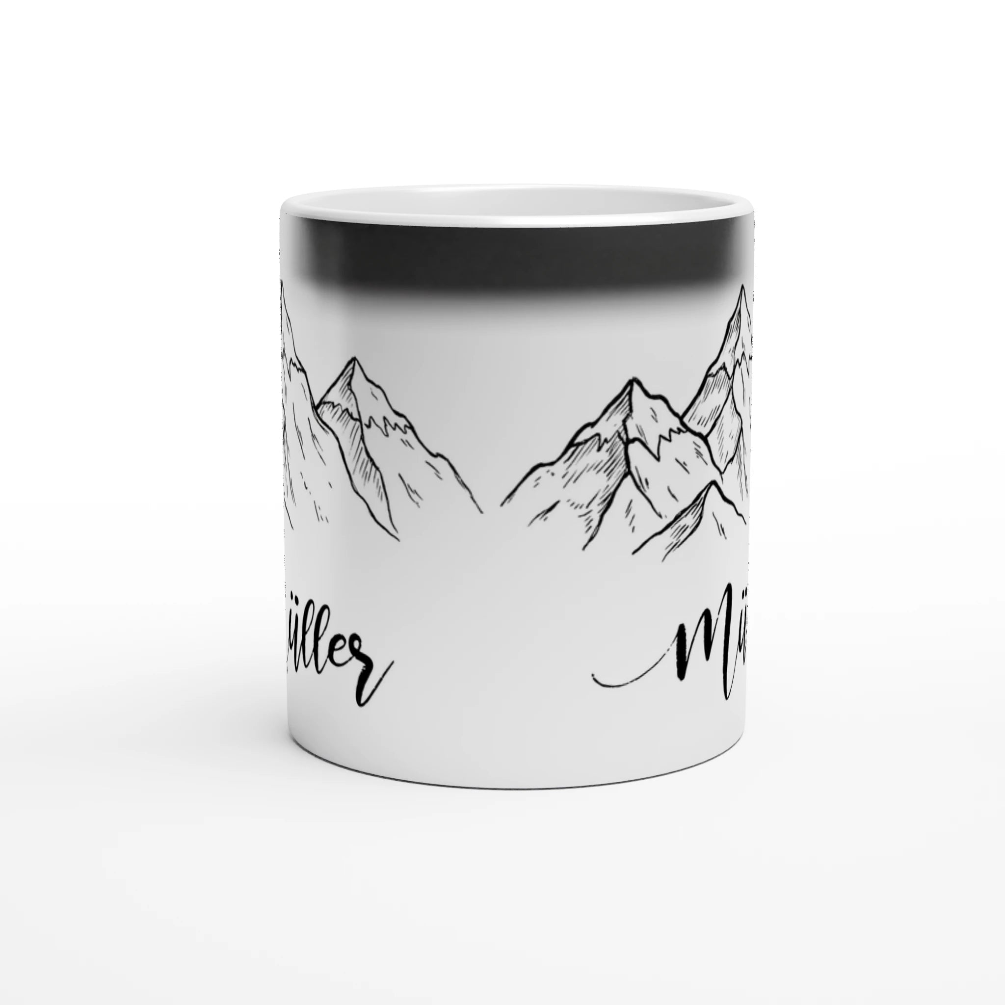Personalisierte Zaubertasse 'Berge' - Magische Tasse mit Namen - Made By Request Store