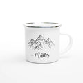 Personalisiertes Geschenk für Wanderer - Emaille Tasse Bergmotiv & Name - Made By Request Store
