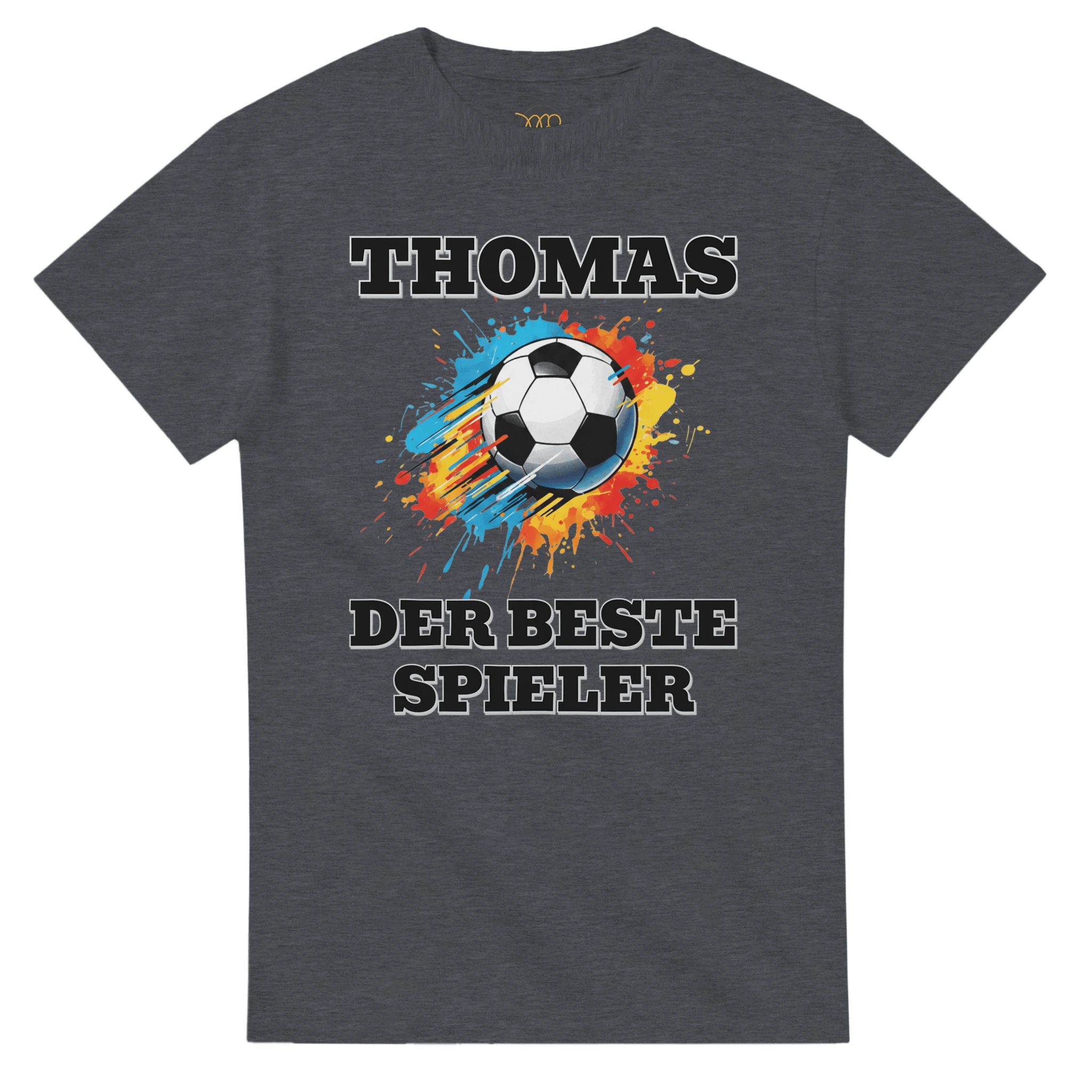 Personalisiertes Premium Fußball - T-Shirt (Vorne & Hinten) | Name & Nummer | „Der beste Spieler“ - Made By Request Store