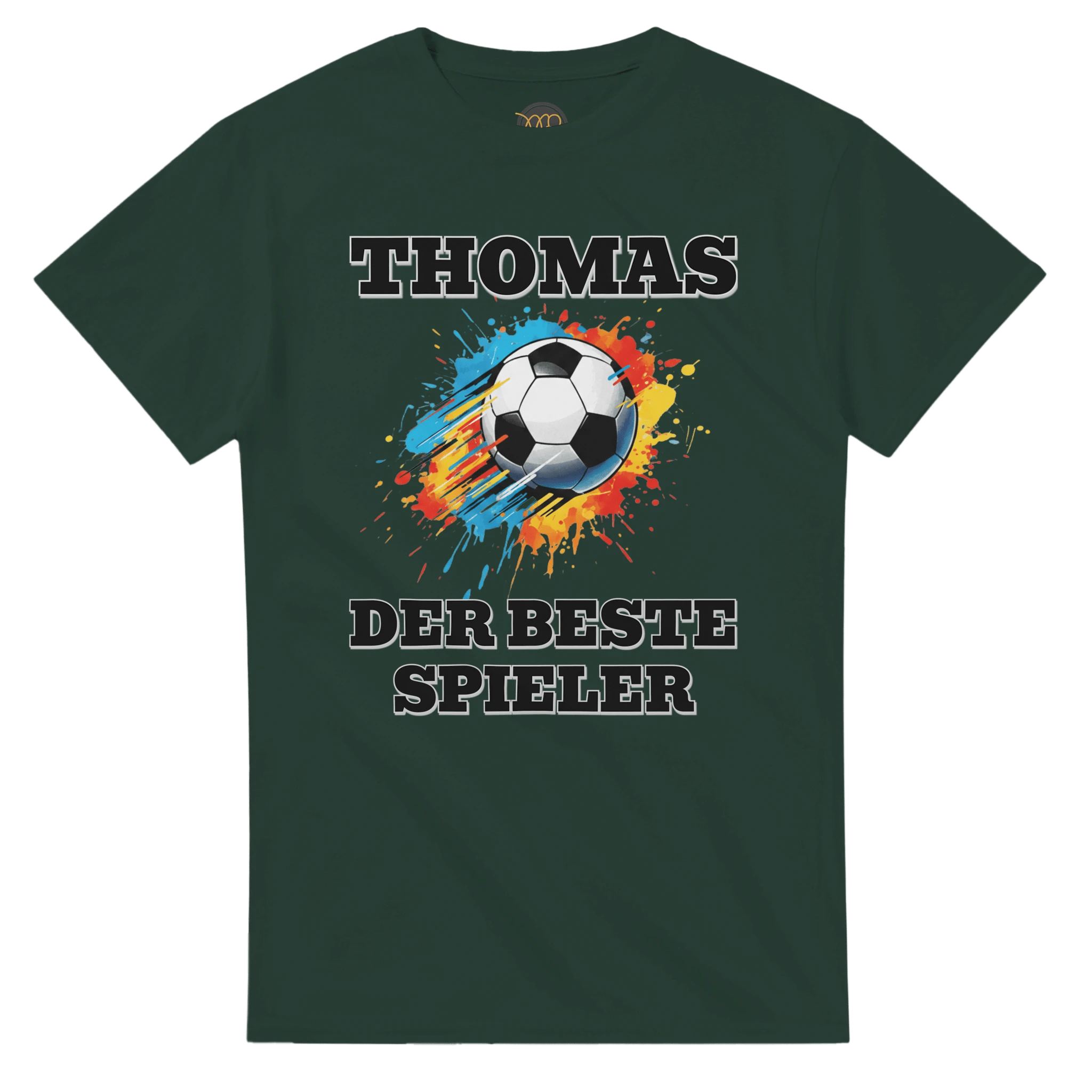 Personalisiertes Premium Fußball - T-Shirt (Vorne & Hinten) | Name & Nummer | „Der beste Spieler“ - Made By Request Store