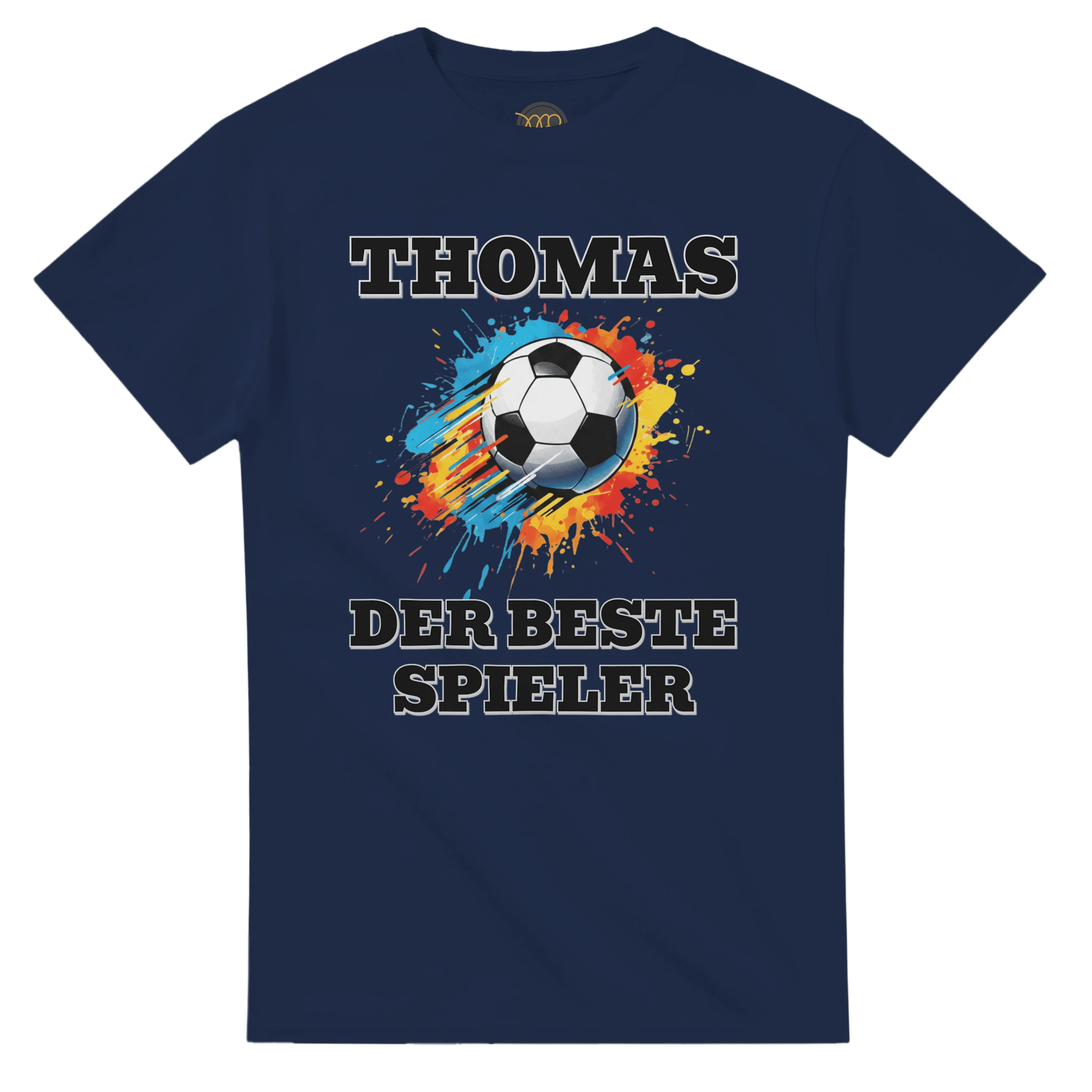 Personalisiertes Premium Fußball - T-Shirt (Vorne & Hinten) | Name & Nummer | „Der beste Spieler“ - Made By Request Store