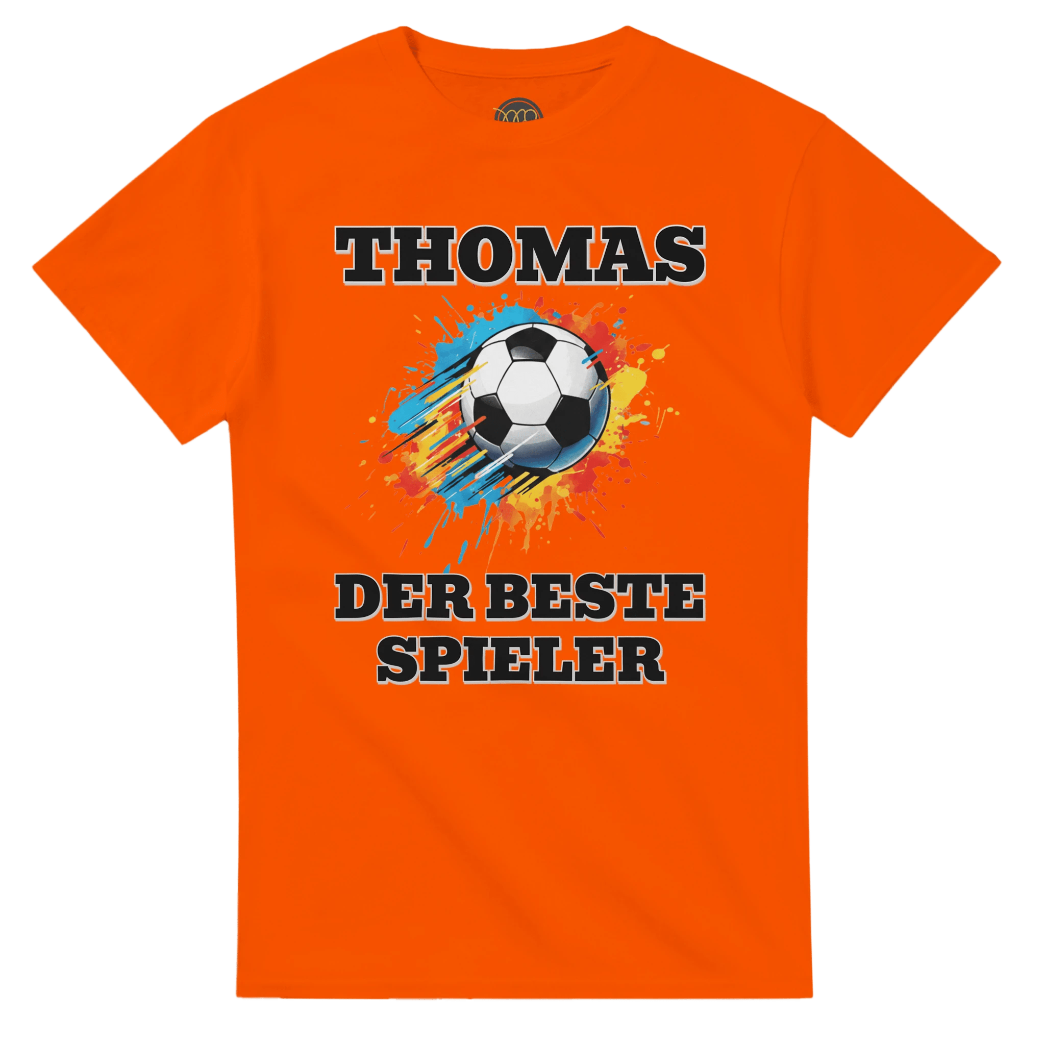 Personalisiertes Premium Fußball - T-Shirt (Vorne & Hinten) | Name & Nummer | „Der beste Spieler“ - Made By Request Store