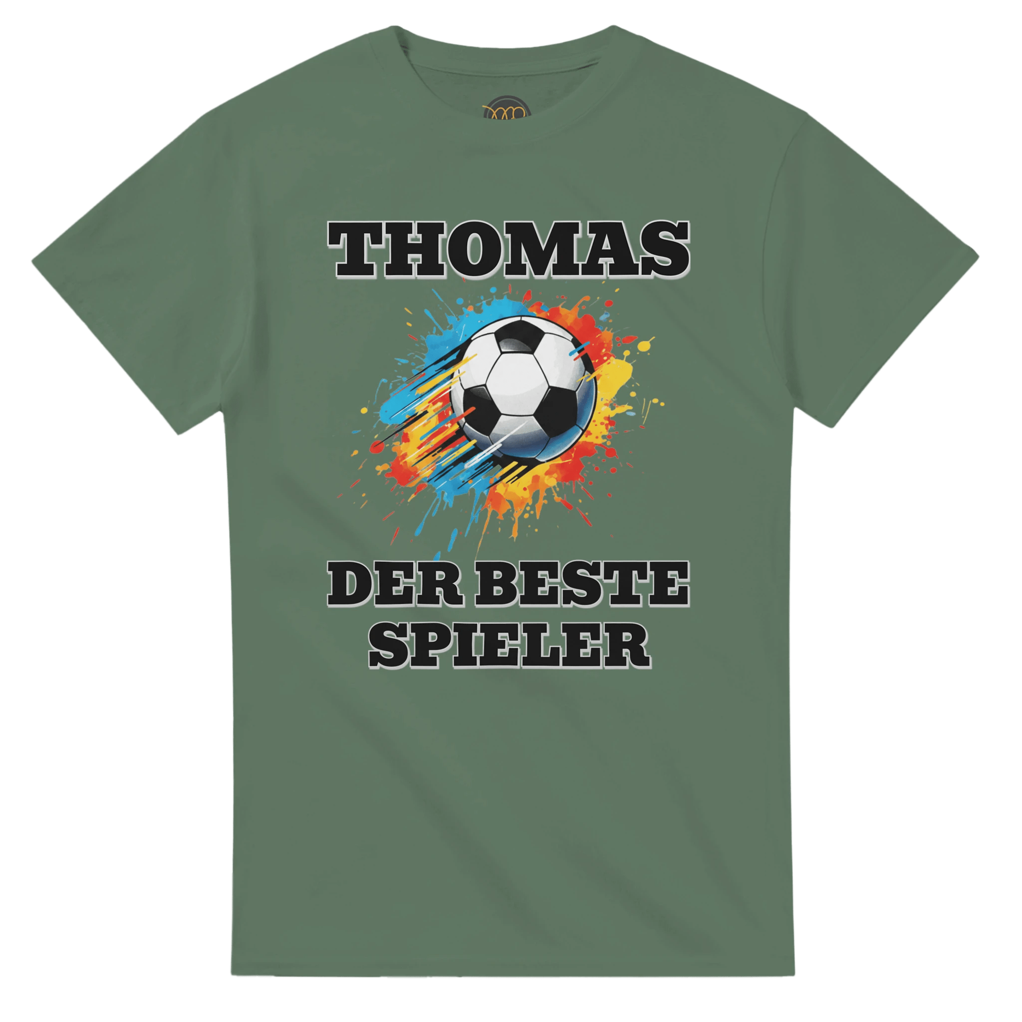 Personalisiertes Premium Fußball - T-Shirt (Vorne & Hinten) | Name & Nummer | „Der beste Spieler“ - Made By Request Store