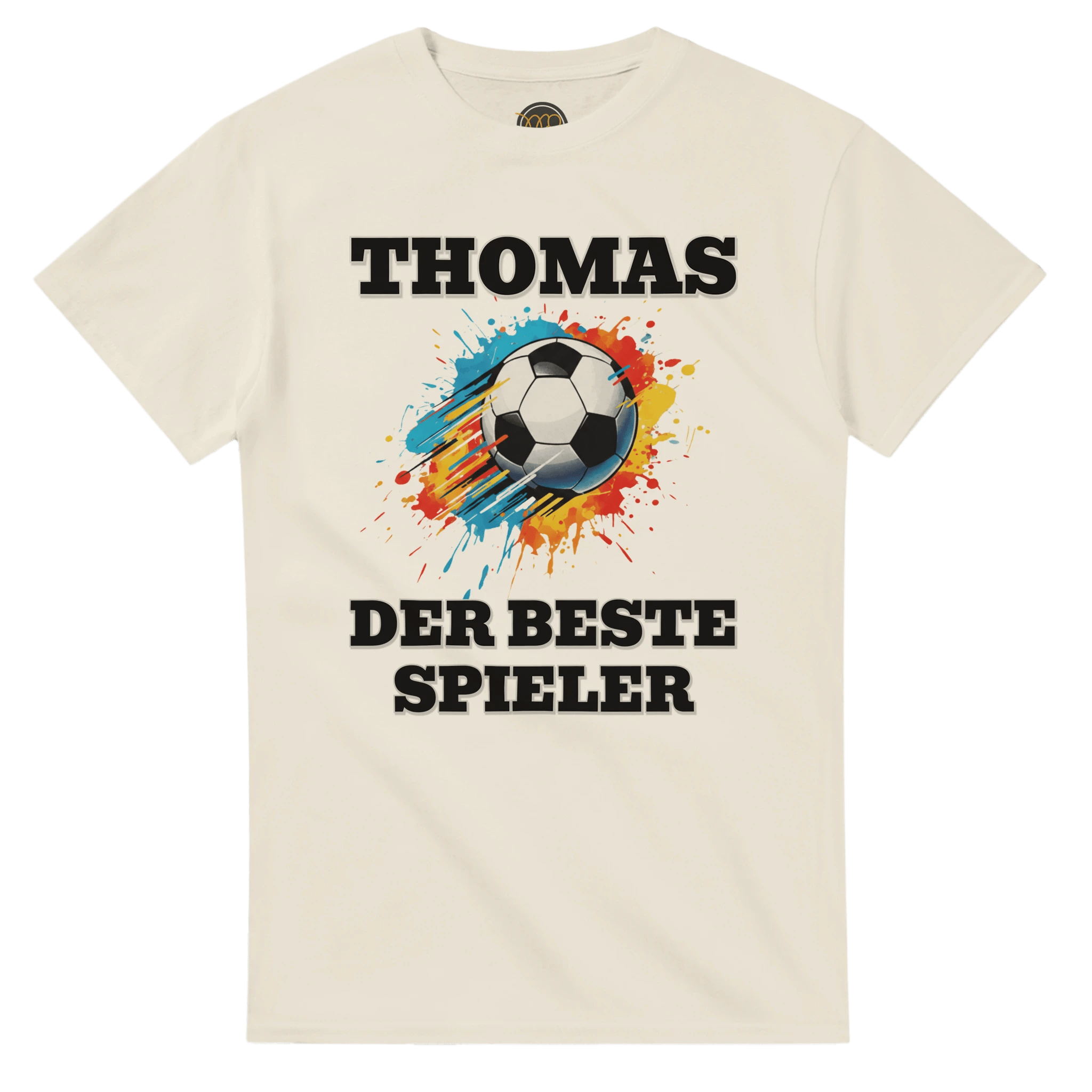 Personalisiertes Premium Fußball - T-Shirt (Vorne & Hinten) | Name & Nummer | „Der beste Spieler“ - Made By Request Store