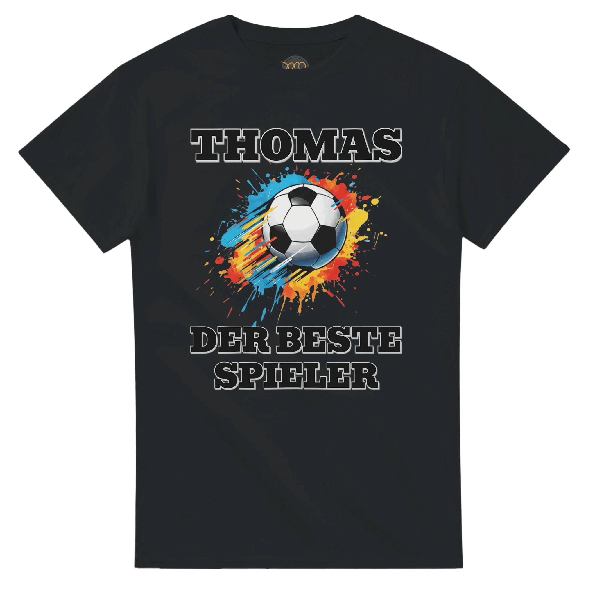 Personalisiertes Premium Fußball - T-Shirt (Vorne & Hinten) | Name & Nummer | „Der beste Spieler“ - Made By Request Store