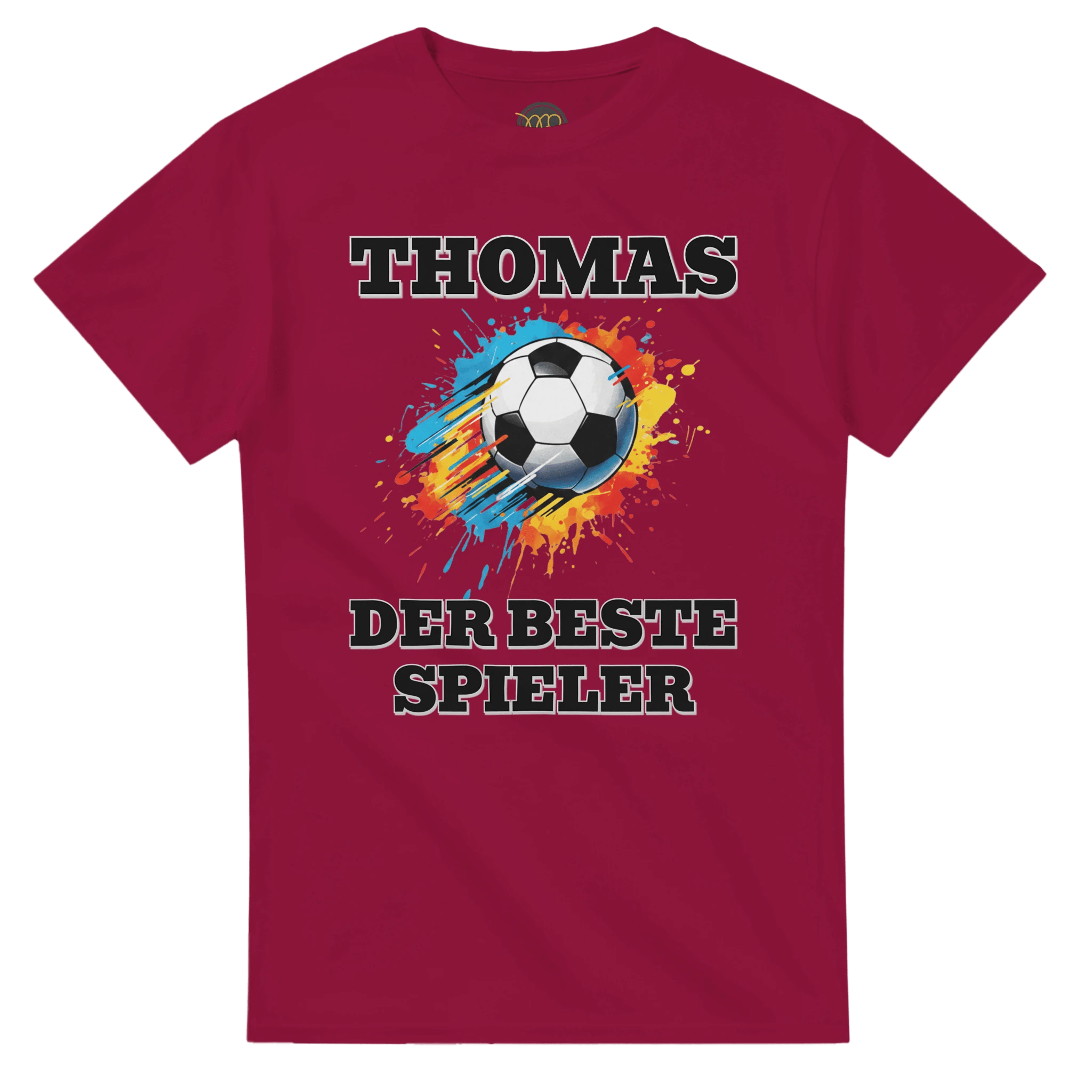 Personalisiertes Premium Fußball - T-Shirt (Vorne & Hinten) | Name & Nummer | „Der beste Spieler“ - Made By Request Store