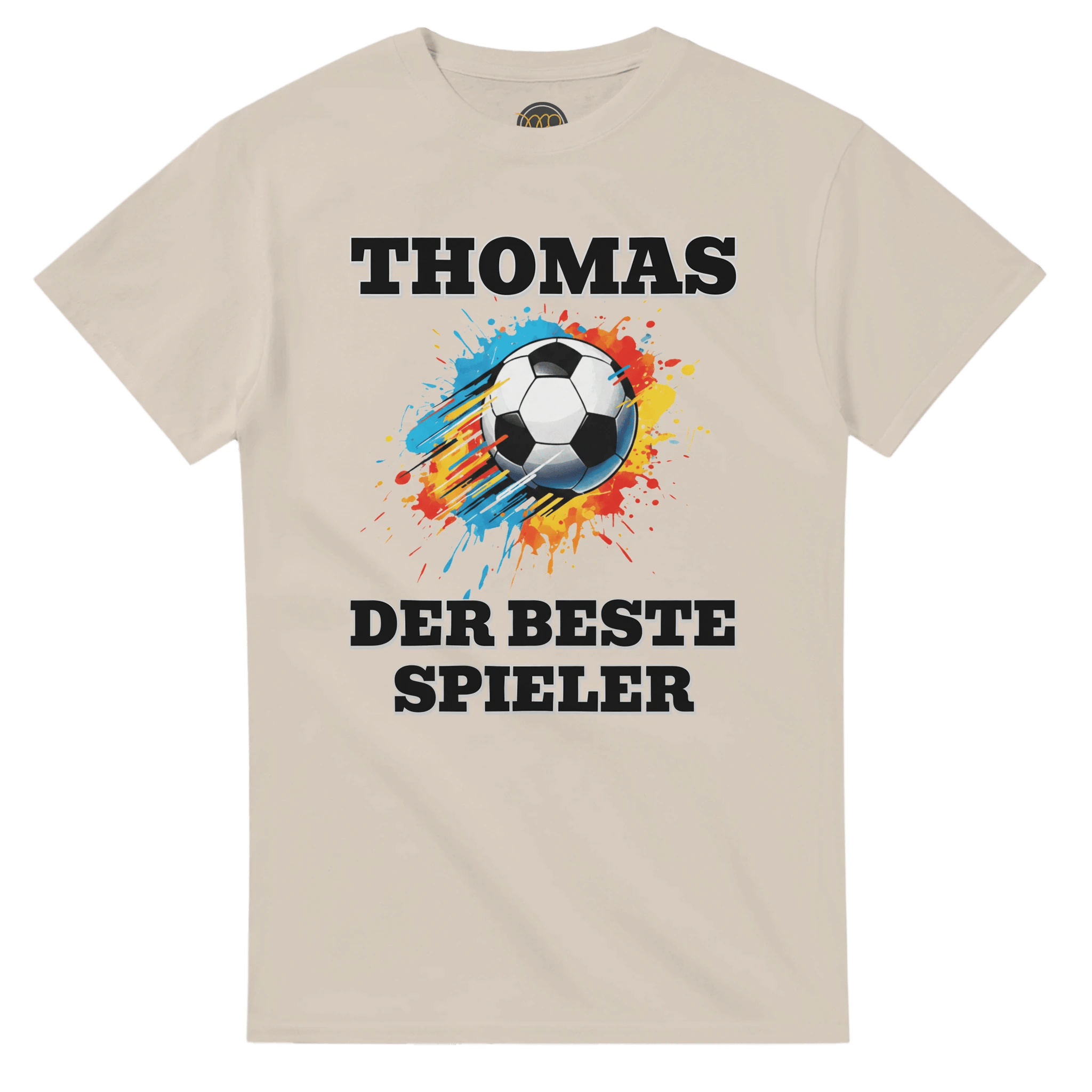 Personalisiertes Premium Fußball - T-Shirt (Vorne & Hinten) | Name & Nummer | „Der beste Spieler“ - Made By Request Store