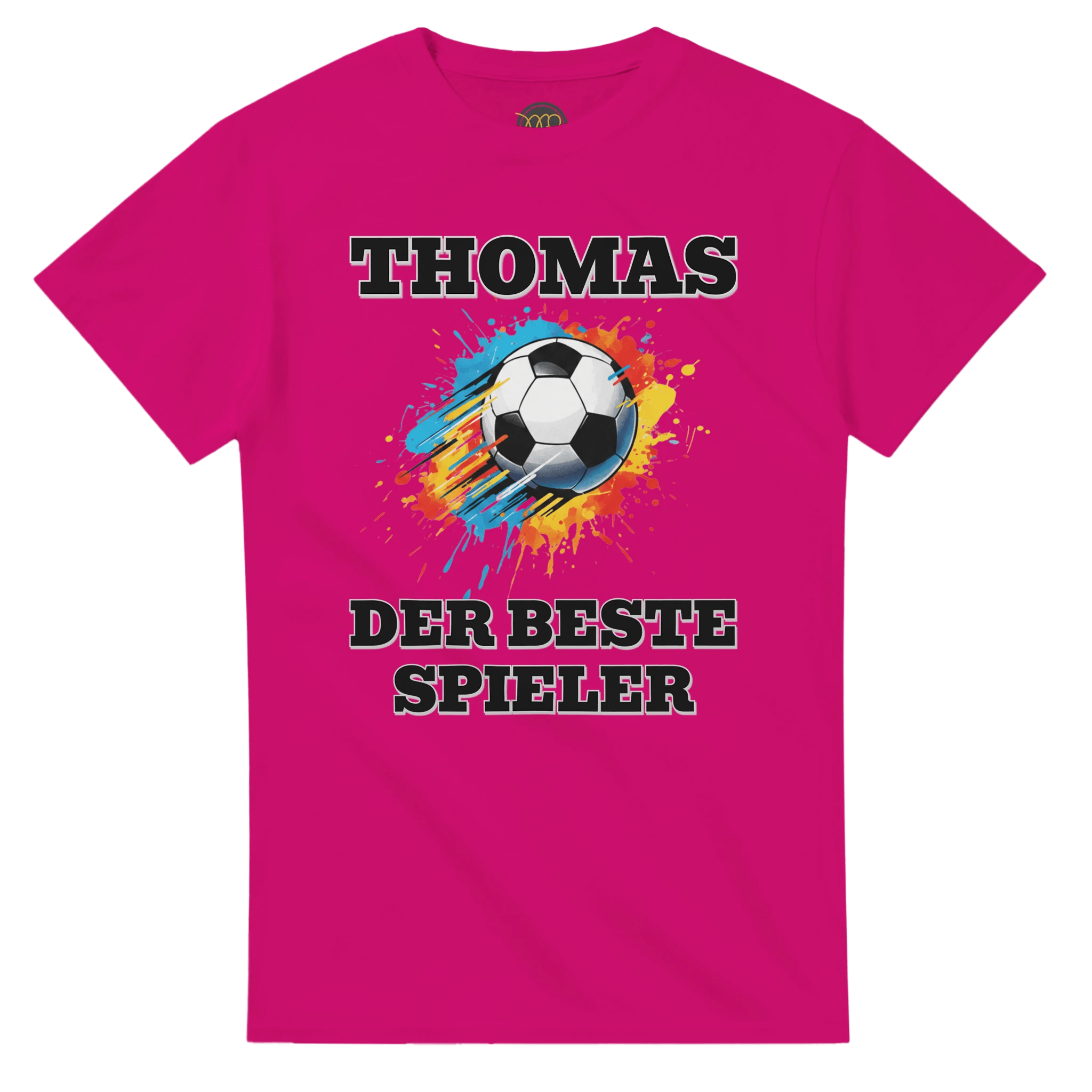 Personalisiertes Premium Fußball - T-Shirt (Vorne & Hinten) | Name & Nummer | „Der beste Spieler“ - Made By Request Store
