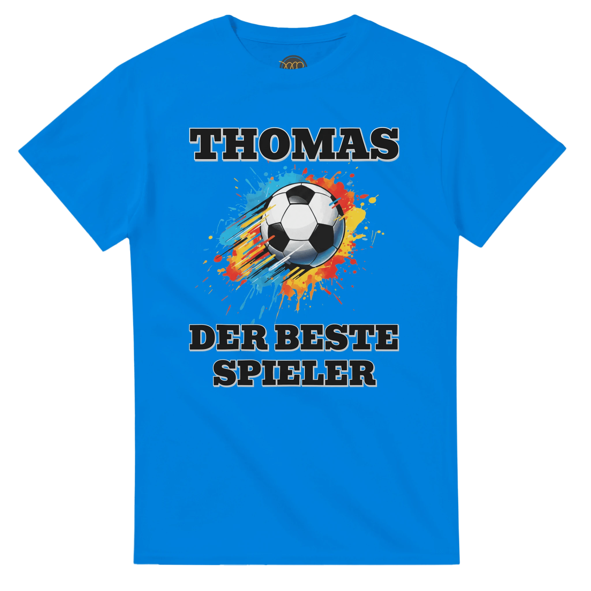 Personalisiertes Premium Fußball - T-Shirt (Vorne & Hinten) | Name & Nummer | „Der beste Spieler“ - Made By Request Store