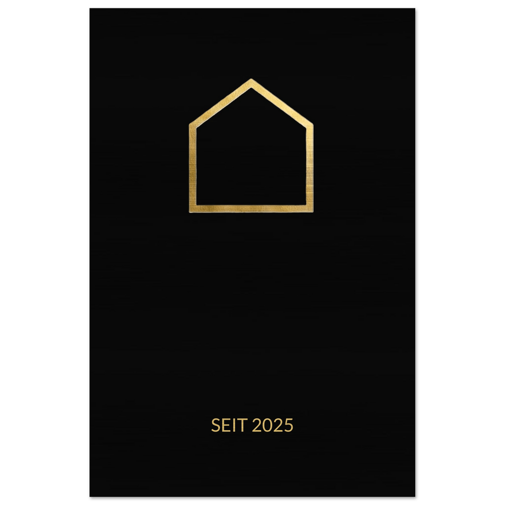 Premium Familienschild auf gebürstetem Aluminium – Personalisiertes Design Schwarz Gold – Modernes Industrial Wandbild - Made By Request Store