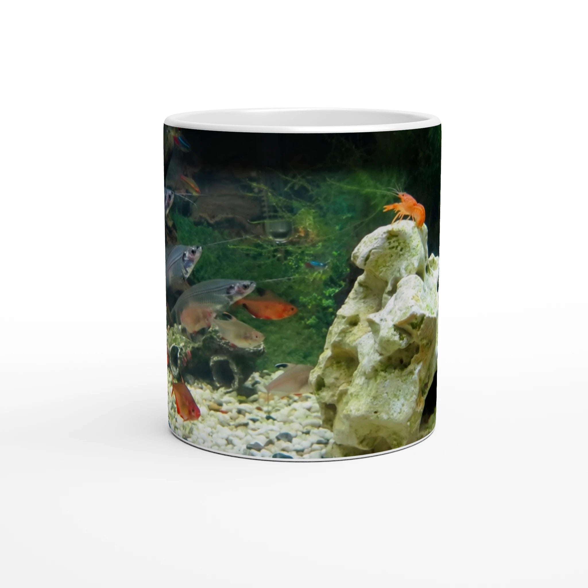 Premium Zaubertasse „Aquascaping“ – Magischer Becher mit Aquarium - Motiv & Garnele (325ml) - Made By Request Store