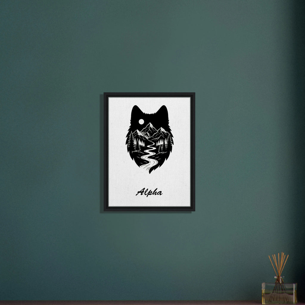 Wolf Wandbild auf Leinwand – Personalisiertes Geschenk – Motiv Nacht & Berge - Made By Request Store