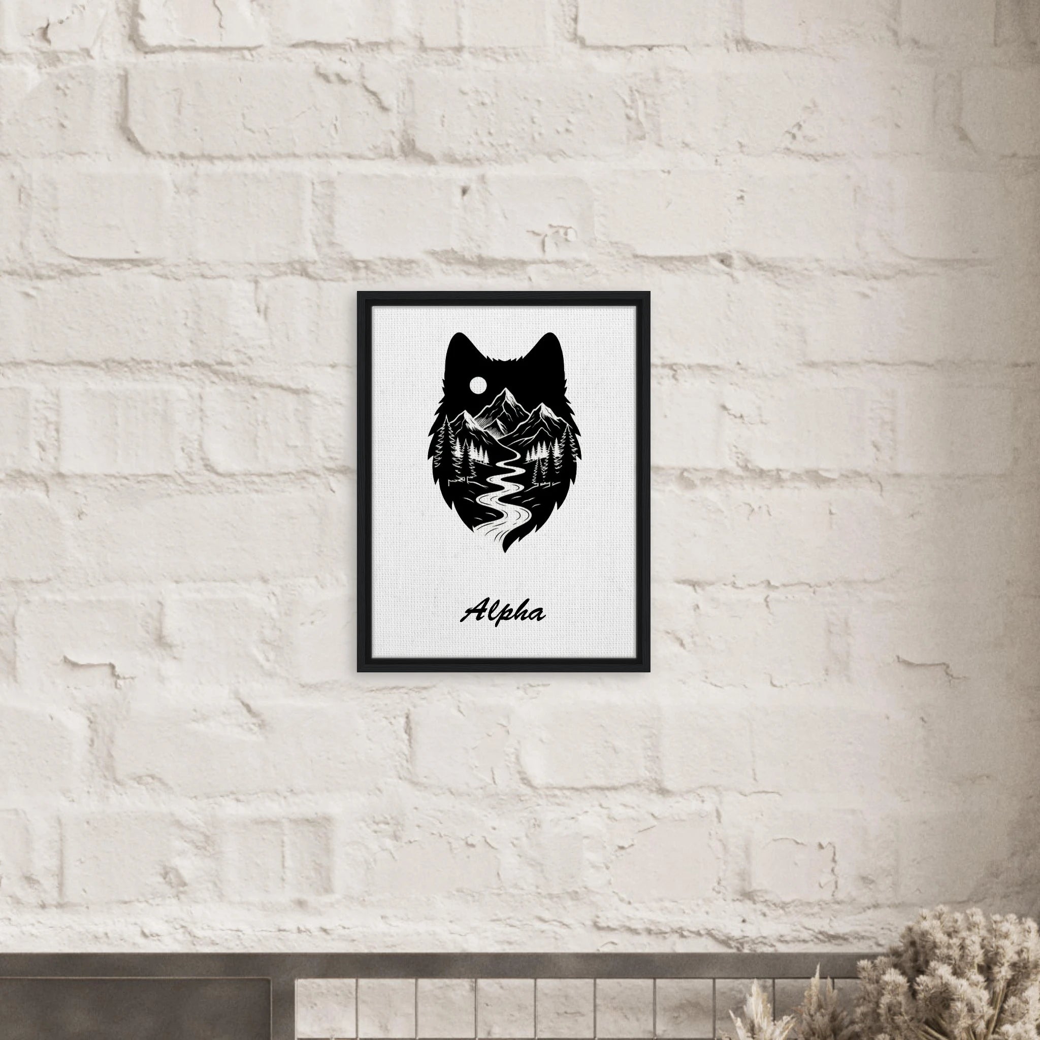 Wolf Wandbild auf Leinwand – Personalisiertes Geschenk – Motiv Nacht & Berge - Made By Request Store
