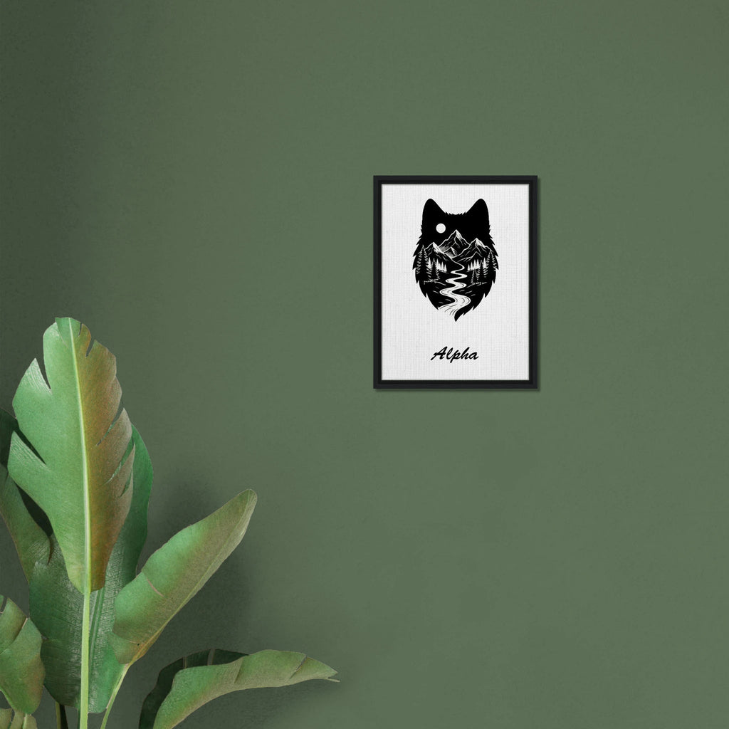 Wolf Wandbild auf Leinwand – Personalisiertes Geschenk – Motiv Nacht & Berge - Made By Request Store