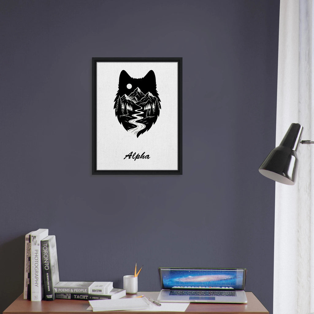 Wolf Wandbild auf Leinwand – Personalisiertes Geschenk – Motiv Nacht & Berge - Made By Request Store